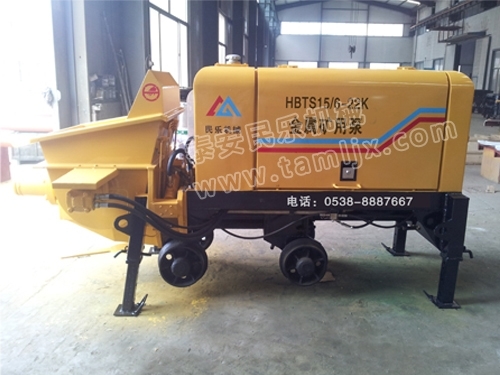 礦用濕噴臺車(chē)，礦用混凝土泵，礦用攪拌機發(fā)貨